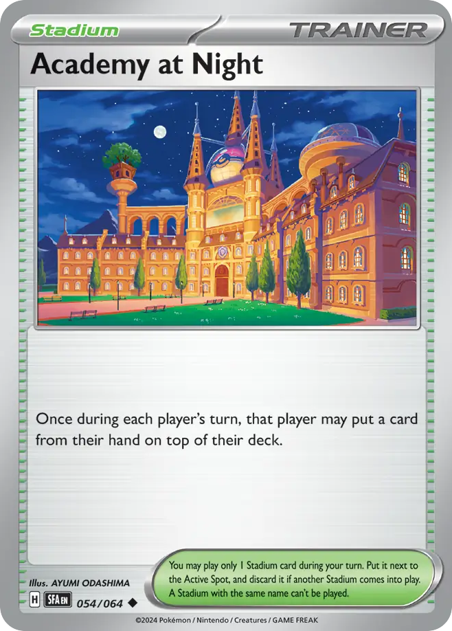 Academy at Night 54 Shrouded Fable Pokémon card