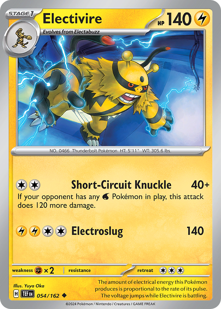 Electivire 54 Temporal Forces Pokémon card