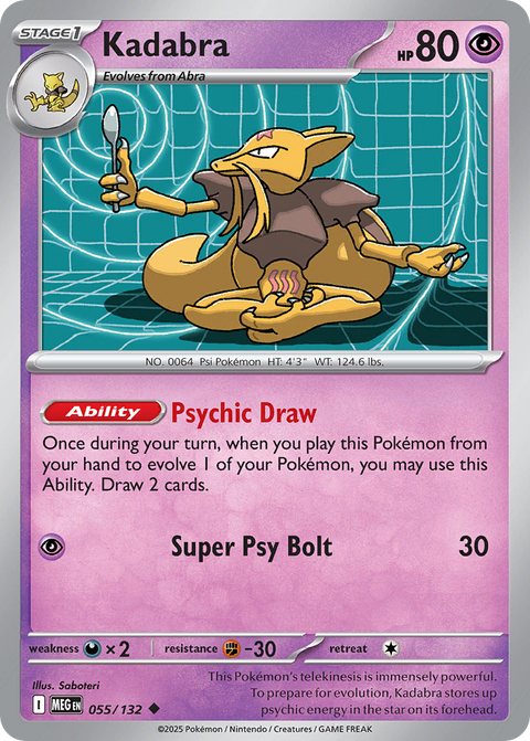 Kadabra 55 Mega Evolution Pokémon card