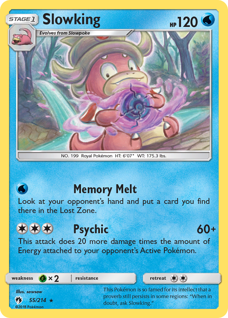 Slowking 55 Lost Thunder Pokémon card