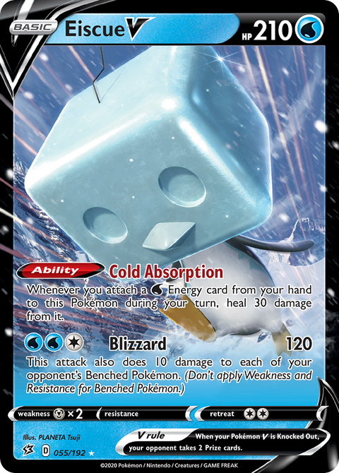 Eiscue V 55 Rebel Clash Pokémon card