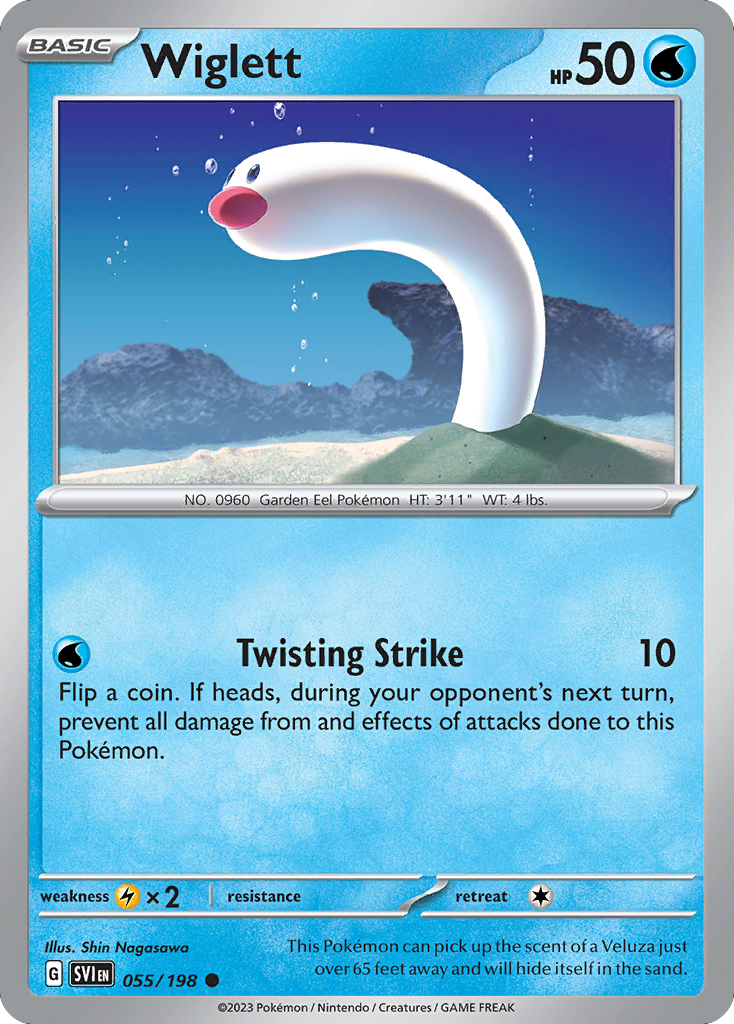 Wiglett 55 Scarlet & Violet Pokémon card