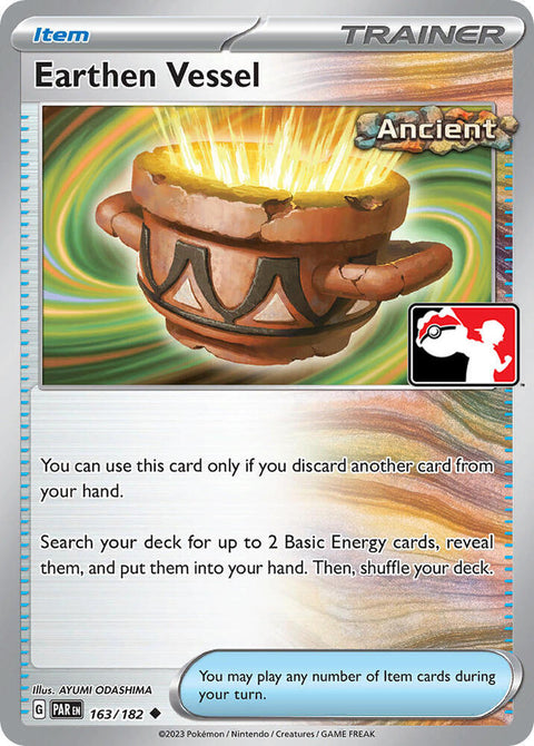 Earthen Vessel - 163/182 - Prize Pack Series Six — Play! Pokémon stamped prize pack card