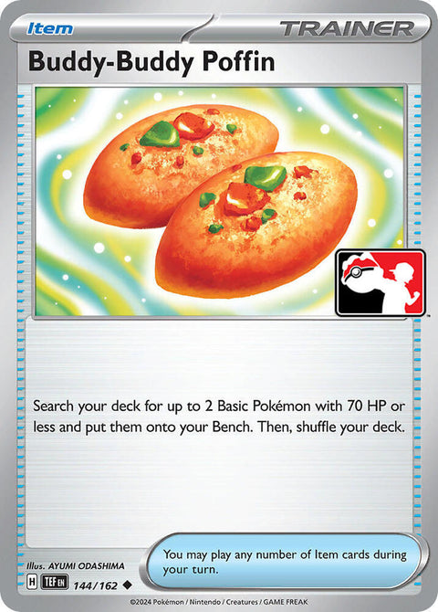 Buddy-Buddy Poffin - 144/162 - Prize Pack Series Five — Play! Pokémon stamped prize pack card