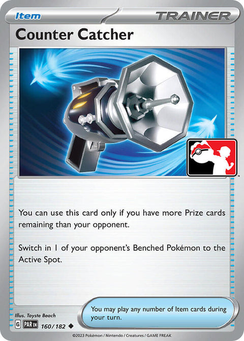 Counter Catcher - 160/182 - Prize Pack Series Six — Play! Pokémon stamped prize pack card