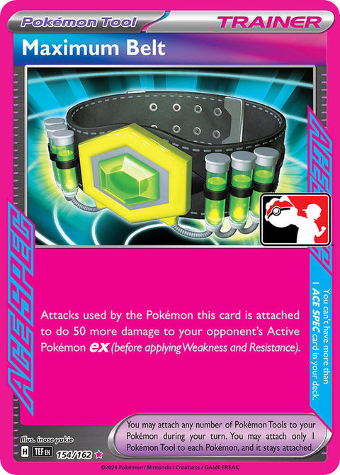 Maximum Belt - 154/162 - Prize Pack Series Five — Play! Pokémon stamped prize pack card
