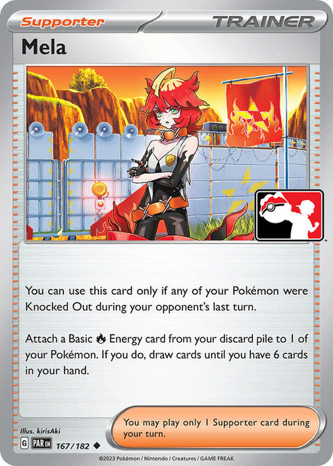 Mela - 167/182 - Prize Pack Series Five — Play! Pokémon stamped prize pack card