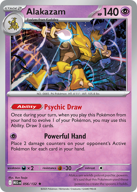 Alakazam 56 Mega Evolution Pokémon card