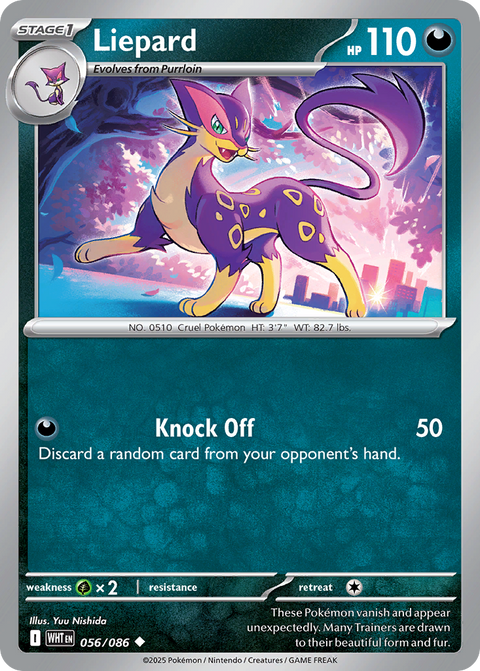 Liepard 56 White Flare Pokémon card