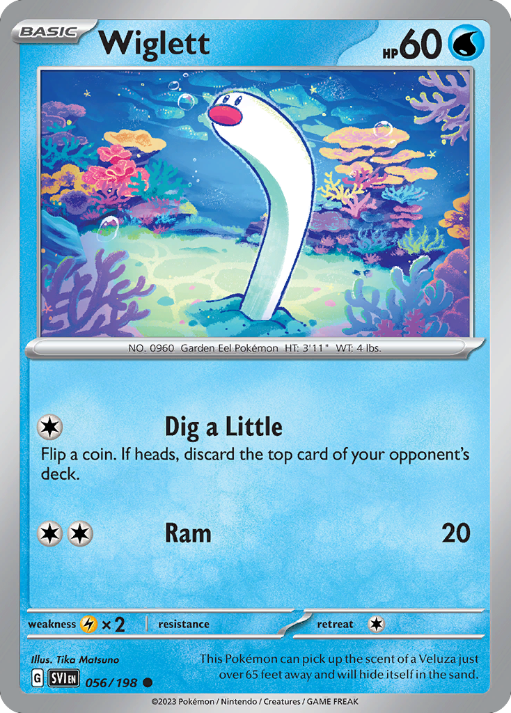Wiglett 56 Scarlet & Violet Pokémon card