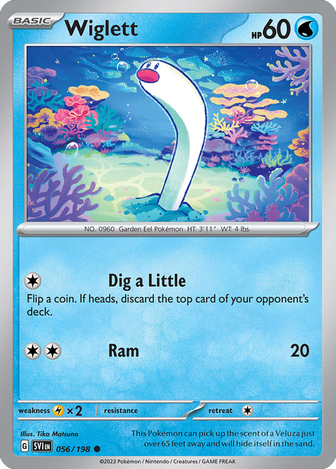 Wiglett 56 Scarlet & Violet Pokémon card