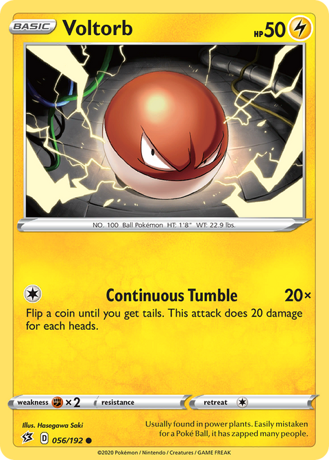 Voltorb 56 Rebel Clash Pokémon card