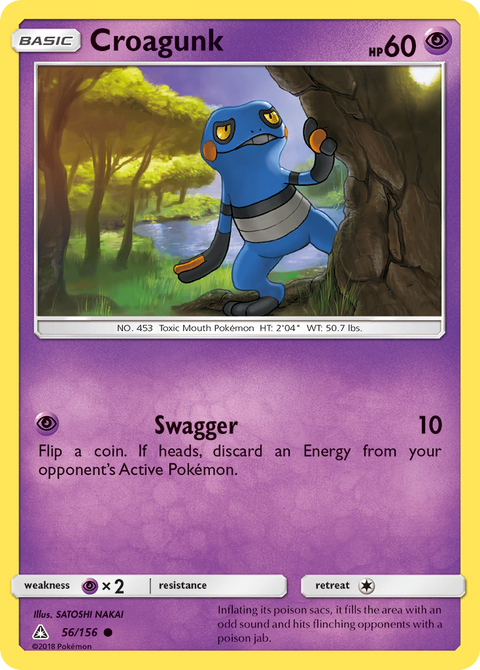 Croagunk 56 Ultra Prism Pokémon card