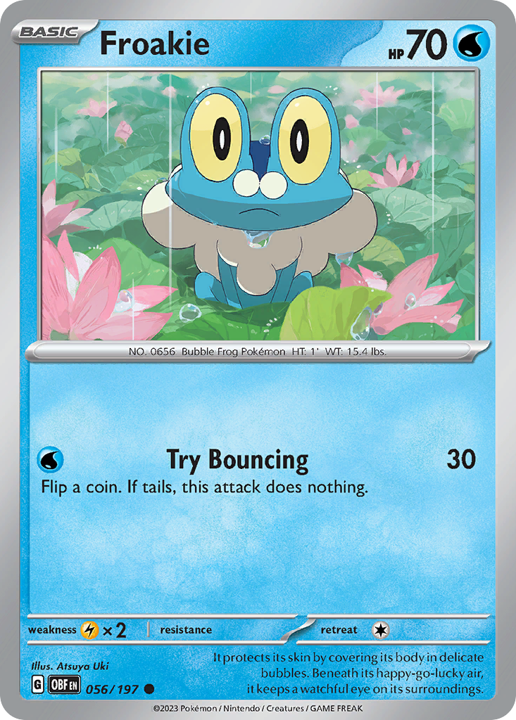 Froakie 56 Obsidian Flames Pokémon card