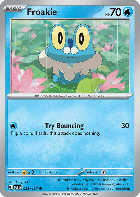 Froakie 56 Obsidian Flames Pokémon card