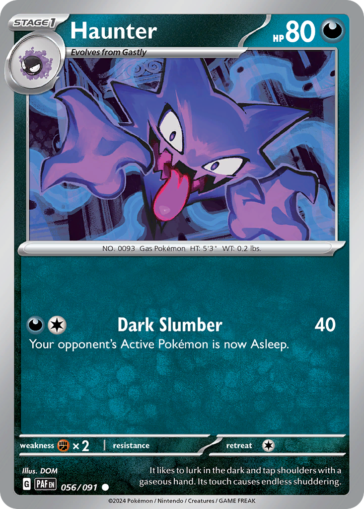 Haunter 56 Paldean Fates Pokémon card