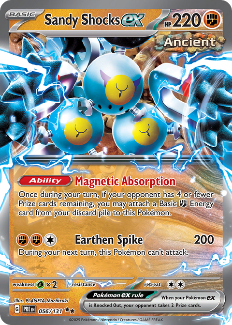 Sandy Shocks ex 56 Prismatic Evolutions Pokémon card