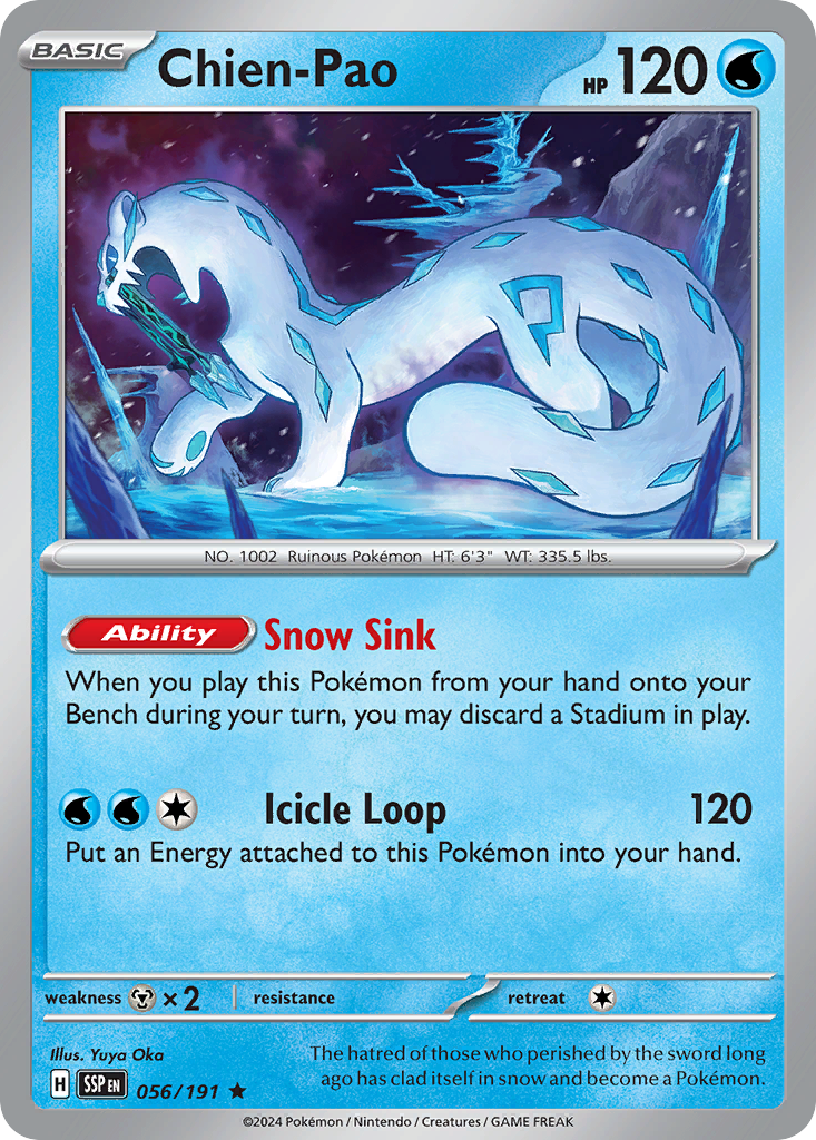 Chien-Pao 56 Surging Sparks Pokémon card