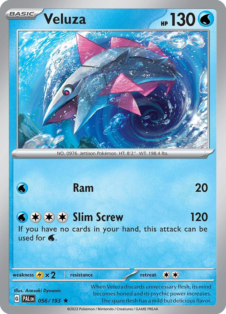 Veluza 56 Paldea Evolved Pokémon card