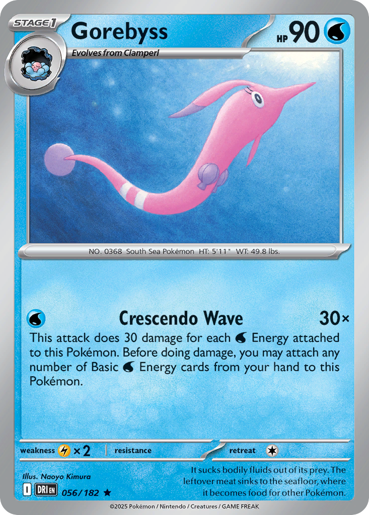 Gorebyss 56 Destined Rivals Pokémon card