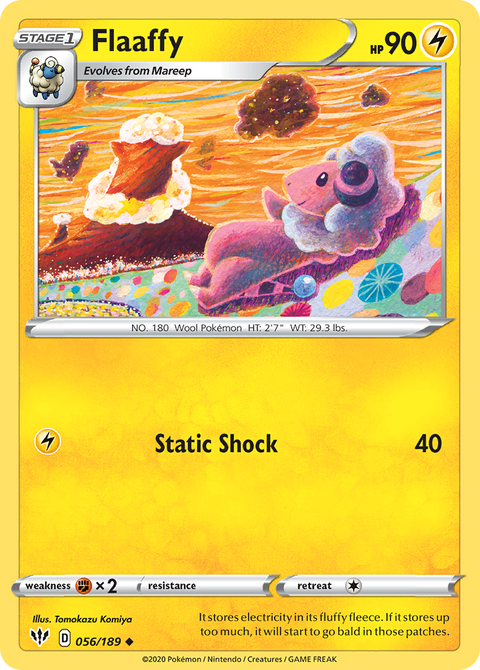 Flaaffy 56 Darkness Ablaze Pokémon card
