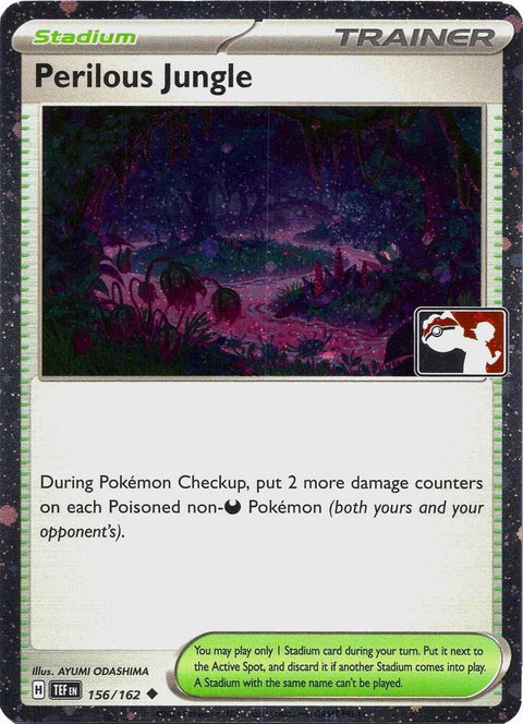 Perilous Jungle - 156/162 - Prize Pack Series Five — Play! Pokémon stamped prize pack card