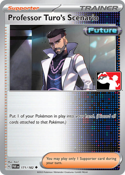 Professor Turo's Scenario - 171/182 - Prize Pack Series Five — Play! Pokémon stamped prize pack card