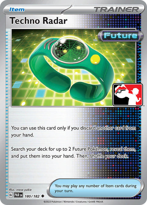 Techno Radar - 180/182 - Prize Pack Series Six — Play! Pokémon stamped prize pack card