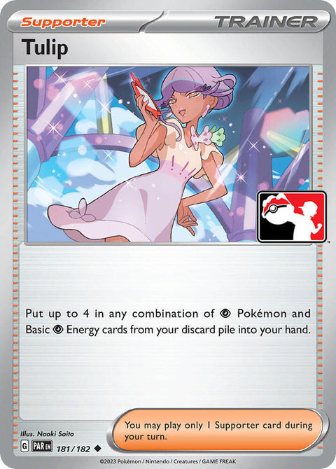 Tulip - 181/198 - Prize Pack Series Five — Play! Pokémon stamped prize pack card