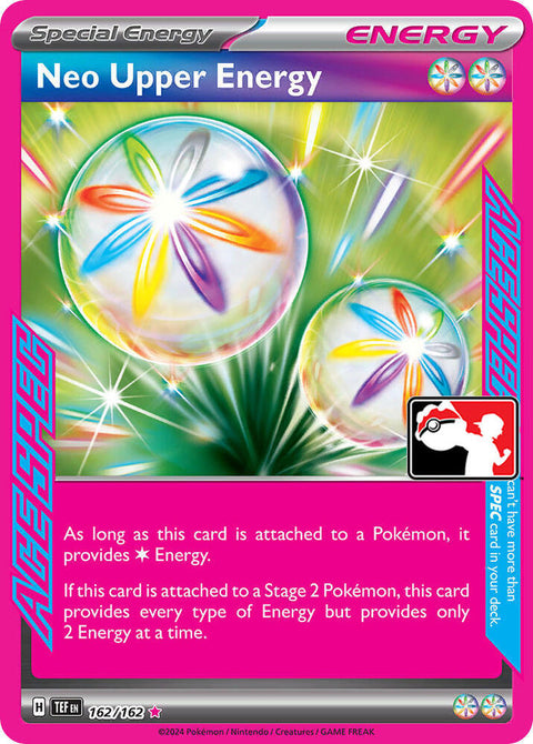 Neo Upper Energy - 162/162 - Prize Pack Series Five — Play! Pokémon stamped prize pack card