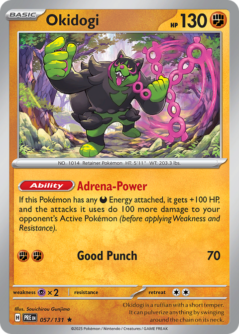Okidogi 57 Prismatic Evolutions Pokémon card
