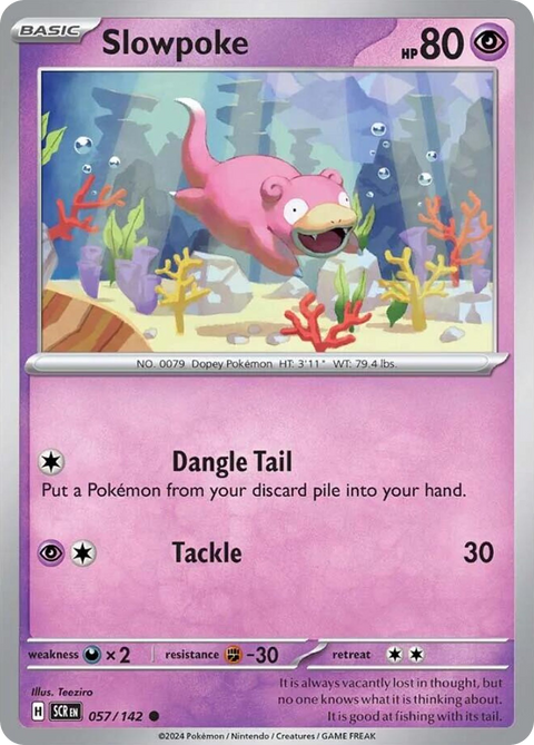 Slowpoke 57 Stellar Crown Pokémon card