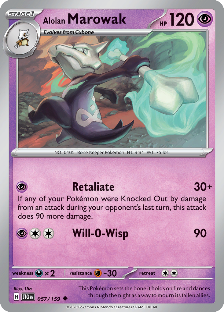 Alolan Marowak 57 Journey Together Pokémon card
