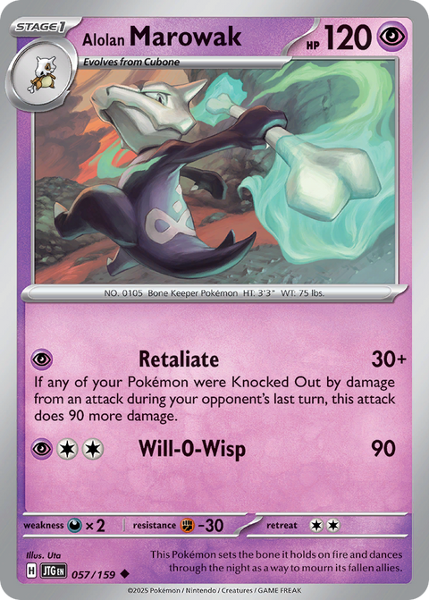 Alolan Marowak 57 Journey Together Pokémon card