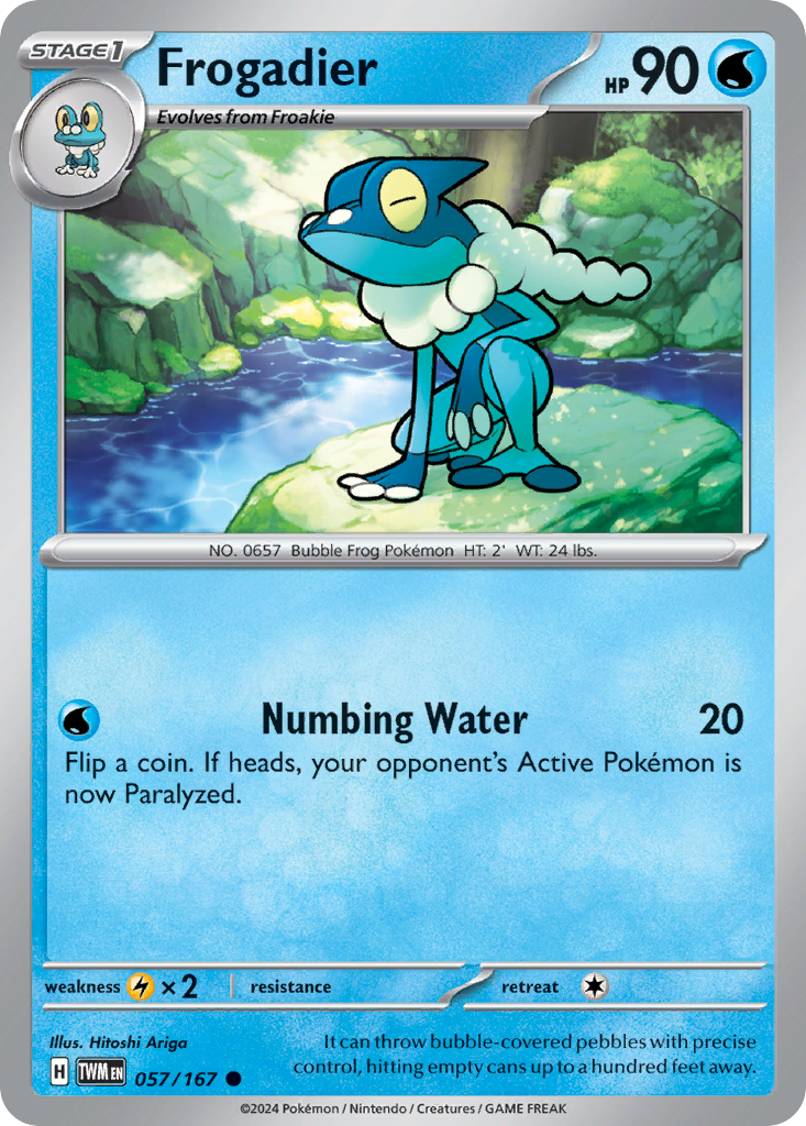 Frogadier 57 Twilight Masquerade Pokémon card