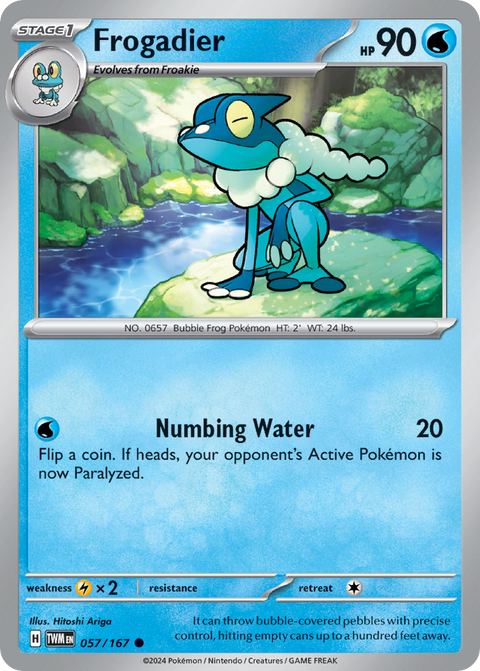 Frogadier 57 Twilight Masquerade Pokémon card
