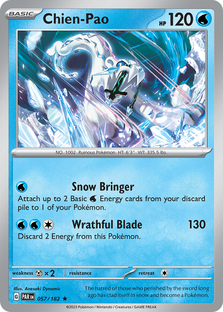 Chien-Pao 57 Paradox Rift Pokémon card