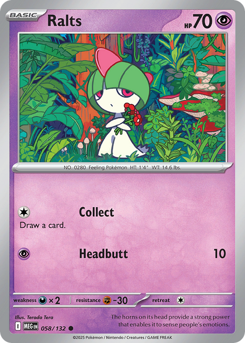 Ralts 58 Mega Evolution Pokémon card