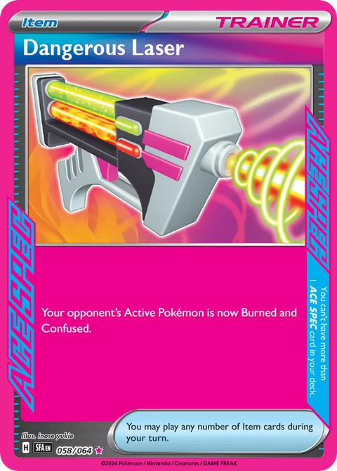 Dangerous Laser 58 Shrouded Fable Pokémon card