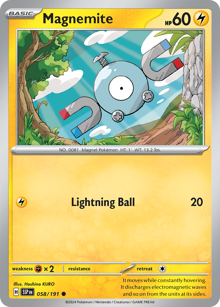 Magnemite 58 Surging Sparks Pokémon card