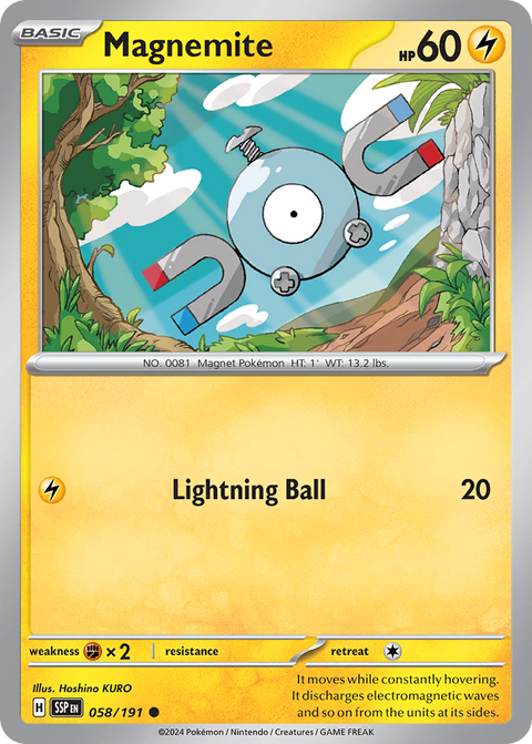 Magnemite 58 Surging Sparks Pokémon card