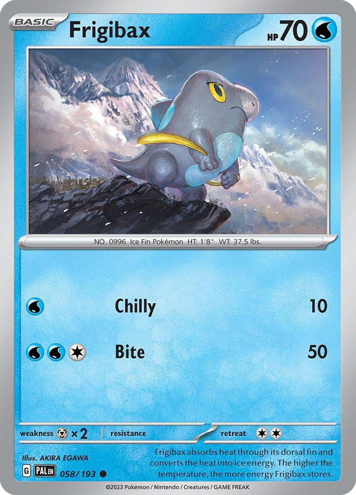 Frigibax 58 Paldea Evolved Pokémon card