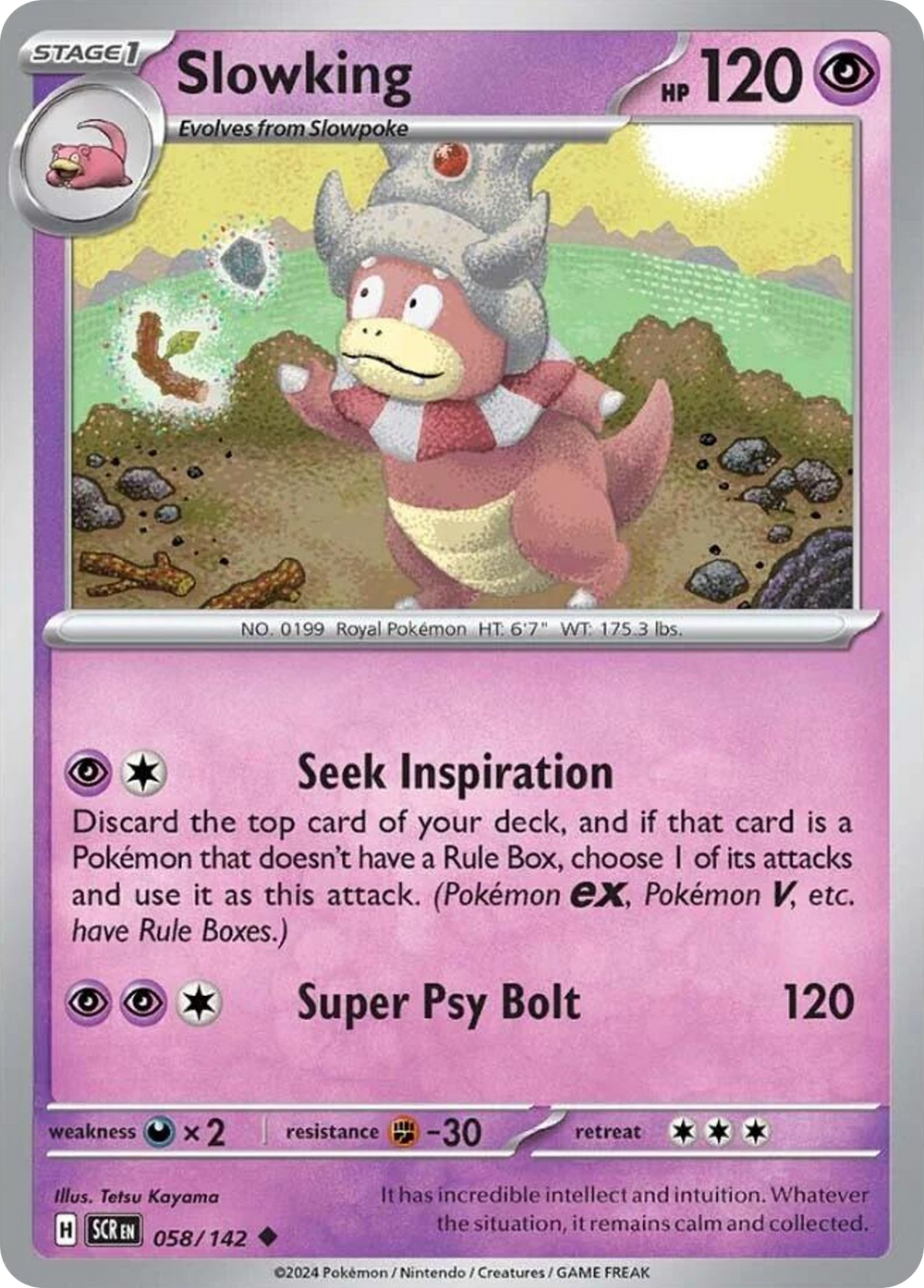 Slowking 58 Stellar Crown Pokémon card