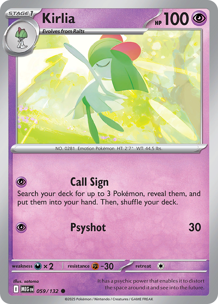 Kirlia 59 Mega Evolution Pokémon card