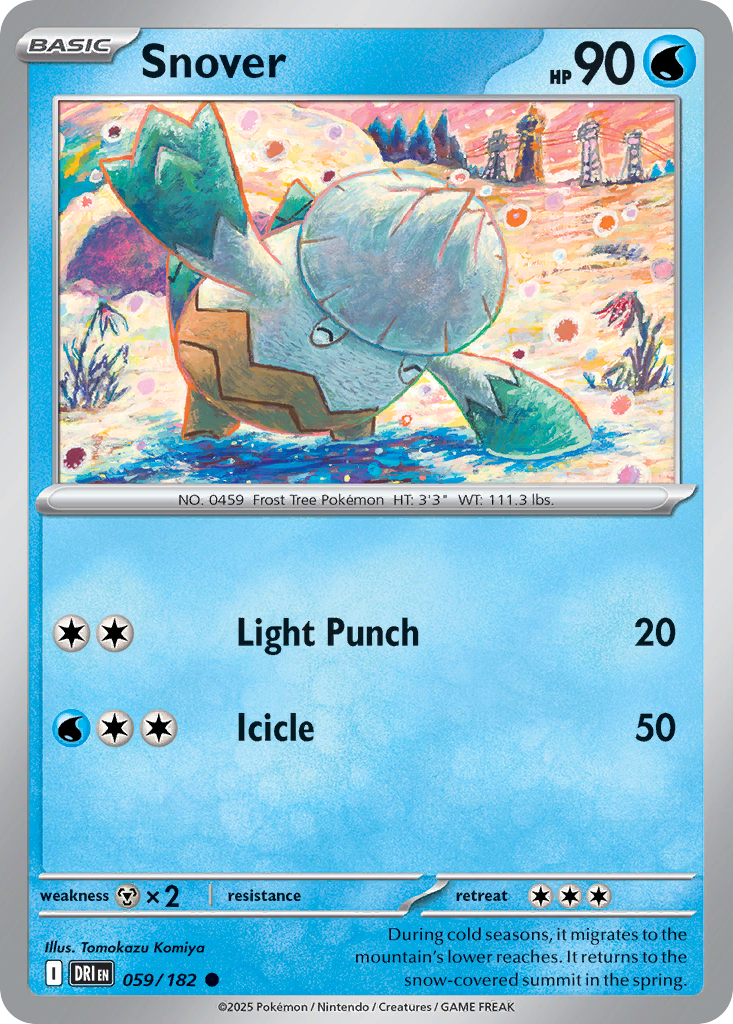 Snover 59 Destined Rivals Pokémon card