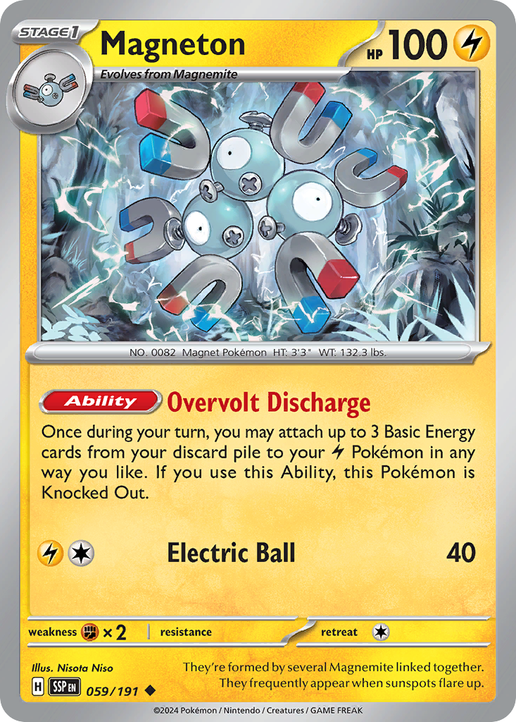 Magneton 59 Surging Sparks Pokémon card