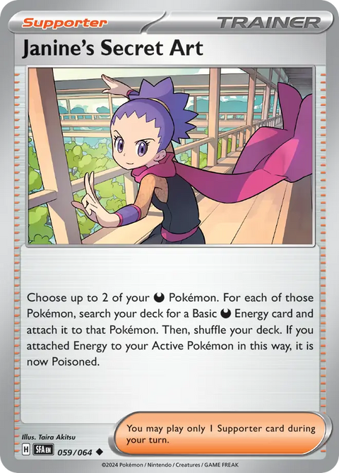 Janine's Secret Art 59 Shrouded Fable Pokémon card