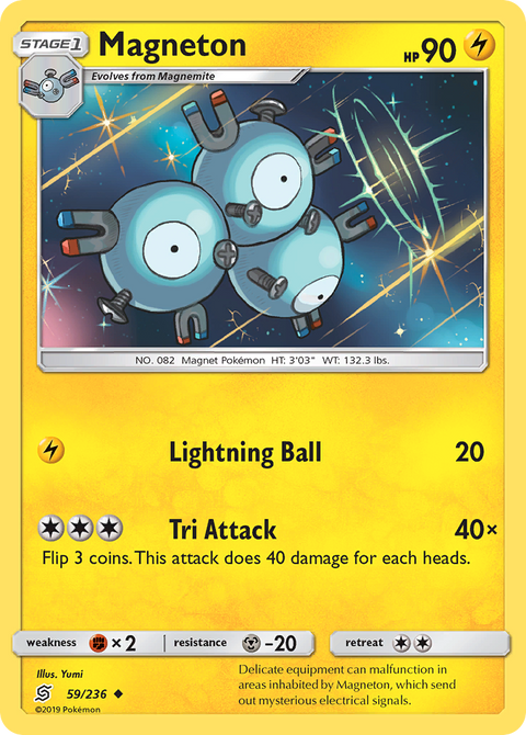 Magneton 59 Unified Minds Pokémon card