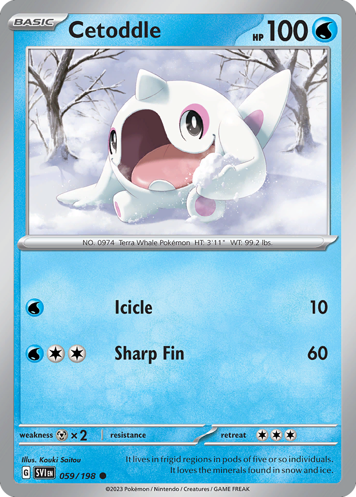 Cetoddle 59 Scarlet & Violet Pokémon card