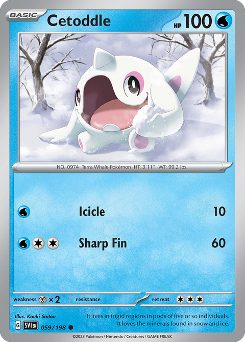Cetoddle 59 Scarlet & Violet Pokémon card